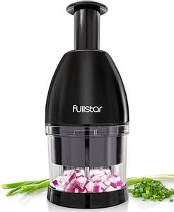 Fullstar Vegetable Chopper - Onion Chopper - Pro Food Chopper - Veggie Chopper - Vegetable Chopper with Container - Hand Chopper - Slicer Dicer Cutter (Black)