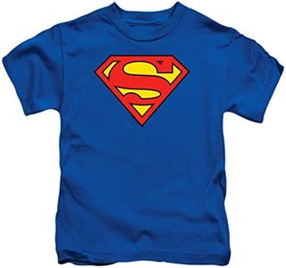 Popfunk Juvenile Superman Classic Logo T-Shirt - Size 5/6 - Royal