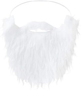 Dress Up America Fake Beard Costume - Costume Beard and Mustache - Beard Costume for Adults and Teens White