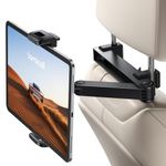 Lamicall Car Headrest Tablet Mount [Upgraded Lock] - 2024 Stretchable Car Tablet Holder, 360 Rotating Backseat Mount for Kids, fit iPad Pro 2024, Air 6, Mini, Switch, Phone, 4.7-13" Device - Black