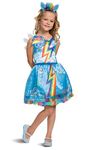 Rainbow Dash My Little Pony Costume for Girls, Children's Character Dress Outfit, Classic Kids Size Medium (7-8)