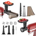 GVODE Fruit and Vegetable Attachment Strainer Set with Meat Grinder for Kitchenaid, Fruits Jucier Vegetables Strainer Attachement, For Kitchenaid Mixer Attachments