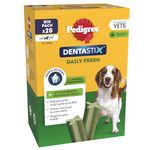 Pedigree Dentastix - Fresh Daily Dental Chews Medium Dog, 112 Sticks - 2.88 kg MegaPack (4 x 28 Sticks)