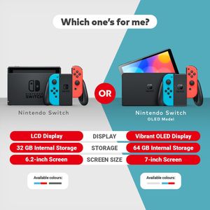 Nintendo Switch Console – Neon Red & Blue Joy-Con