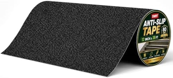 SWRT 12" x 38' Anti Slip Tape – 80 Grit Heavy Duty Grip for Stairs