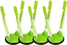 YAMA Racks Bag Holders, 4 Pack Hands-Free Clip Plastic Food Storage Bag Holder（Green）