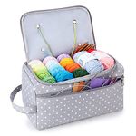 KALIDI Yarn Storage Knitting Bag Yarn Wool Crochet Hook Needles Accessories Organiser Holder Lightweight with Handle Strap