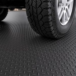 KRAOK Containment Mat, Garage Floor Mat 7.5x20ft, Stops Winter Salt Damage & Mess, 2mm Thickest PVC, Heavy Duty Waterproof Shield for Concrete, Easy Clean Cover for Trucks, and Multi-Car Use - Black