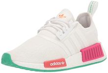 adidas Originals Women's NMD_R1 Sneaker, White/Green/Real Magenta, 9.5