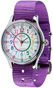 EasyRead Time Teacher Learn The Time Past/To Girls Waterproof Watch Purple #WERW-COL-PT-PU