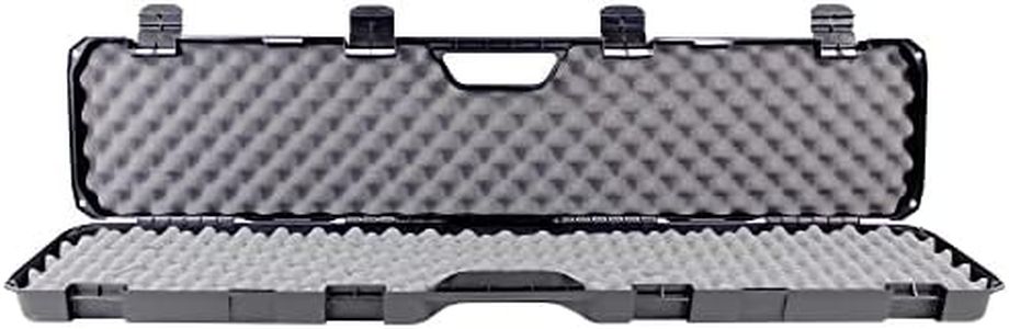 Condition 1 46” Rifle Gun Case, Hard Lockable Storage Box, Water Resistant Plastic Travel Case Model 628 For Tactical Gear, Protective Luggage, Made in USA, ‎46.62"x12.5"x3.81" Black