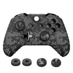 NiTHO Controller Silicone Case for Xbox One, 1 x Anti-Slip Silicone Protective Cover Case, Set of 2 Thumb Grip Caps and Analog Mini-Stick Precision Rings, Gaming Accessories for Xbox One - Camo