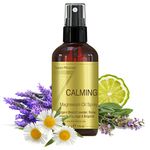 Seven Minerals Calming Magnesium Spray | 100 Percent Natural Essential Oils Blend - Made in USA (Organic Lavender, Roman Chamomile, Clary Sage, and Bergamot) || eBook Included (New)
