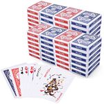 LotFancy Playing Cards, Poker Size Standard Index, Decks of Cards (Blue and Red), for Blackjack, Euchre, Canasta Card Game, Casino Grade (72 Red and 72 Blue)