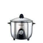 Panasonic SR-G18(SUS) I 660 Watts I Fully 304 Stainless Steel Automatic Electric Rice Cooker 1.8 Litres |3 Layer Stainless Steel Clad Pan, Lid and Plate I Cooks upto 1 Kg Raw Rice|With Keep Warm