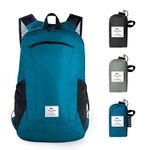 Naturehike Ultralight Foldable Waterproof Backpack by 30D Nylon Fabric Dry Bag for Hiking Camping Outdoor Travel Lake Blue