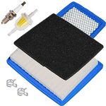 HIFROM Air Pre Filter Fuel Filter Spark Plug Tune Up Kit Replacement for Yamaha G16 G19 G20 G22 G29 Drive Gas Golf Cart 1996-UP 4 Cycle 301cc 357cc Engine Replaces JN6-E4450-01 JN6-E445E-00