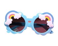 DC DECORIO- A UNIQUE PRODUCT RANGE Rainbow designed Round Polarized Sunglasses Suitable & trendy for boys n girls aged between 3-10 yrs (BLUE-1)