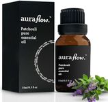 AURAFLOW [AUSTRALIAN OWNED SMALL BUSINESS] 15ml Premium Patchouli 100% Pure Plant Based Essential Botanical Oil 15ml for Aromatherapy, Yoga, Zen, Sleep, Relax, No Stress, Essential Oil for Diffuser, Skin, Face, Hair & Perfume