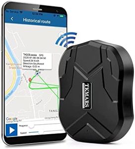 Traceur GPS de Voiture sans Abonnement avec App Traceur GPS en Veille Étanche avec Aimant Puissant et Batterie 5000mah avec Alarme Intelligente Geo-Fence TK905
