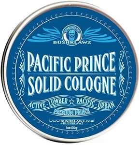 BushKlawz Pacific Prince Solid Cologne 1 oz Full Size Alcohol Free Natural Concentrated Travel Friendly Tins Men's Fragrance Manly Scents to Satisfy all Types of Viking Cannon Black Prime