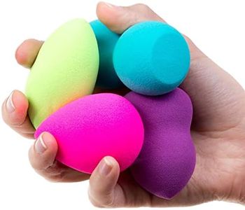 Beauty Junkees Makeup Sponge Blenders Set - 4pc Blending Sponges, Make Up Applicators for Liquid Cream Powder Foundation Concealer Contour, Cosmetic Blender Multi Pack, Stippling Wet Dry, Latex Free