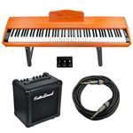 Vault Avanti 88 Weighted Keys Digital Piano with U Type Stand, 20 watt Keyboard Amplifier, Triple Pedal, and Instrument Cable