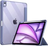 Robustrion Case Cover for iPad Air 11 Inch Cover M2 / iPad Air 5th Generation Cover/iPad Air 4th Gen Hybrid Case with [Pencil Holder] for iPad Air 11 inch/iPad Air 4th 5th 6th Generation - Lavender