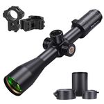 WestHunter Optics HD 4-16x44 FFP Scope, 30mm Tube First Focal Plane Tactical Wide Field of View Precision 1/10 MIL Riflescope | Reticle-A, Dovetail Shooting Kit C