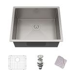 MENSARJOR Kitchen Sink, Undermount Kitchen Sink 16 Gauge Single Bowl SUS304 Stainless Steel(22.6 X 18 X 9)