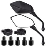 CICMOD Motorcycle Rear View Mirrors with M8 M10 Bolts and 7/8” Handlebar Mount Clamps for Motorcycle, Scooter, ATV, Bike