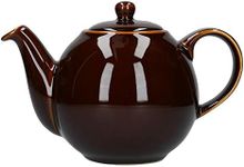 London Pottery 32140 Globe Teapot with Strainer, Ceramic, Rockingham Brown, 4 Cup Capacity (900 ml)