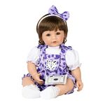 Adora Toddler Time Babies, 20" Premium Doll with Hand Painted Eyelashes and Face, Fresh Baby Powder Scent and Removable Clothing, Birthday Gift For Ages 6+ - Cheetah Girl