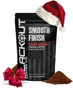 Blackout Coffee, Smooth Finish, 100% Light Roast Arabica Beans, Aromatic, Small Batch Fresh Roasted in the USA – 12 oz Bag (Ground)