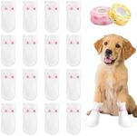 20 Pcs Disposable Dog Boots for Paw Protection, Waterproof Pet Shoes for Outdoor & Indoor Walking, Dog Feet Covers for Dogs Paw Wound Recovery Protectors