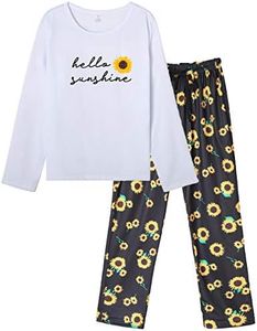 VENTELAN Women's Cute Panda Striped Long Sleeve Sleepwear Pjs Pajama Set Nighty