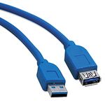 Tripp Lite U324-010 10 -Feet USB 3.0 Super Speed 5Gbps A Male - A Female Extension Cable (Blue)