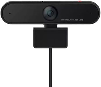 Lenovo Webcam HD 1080p (LC50) – Caméra de Surveillance avec Grand Angle de 90°, Double Microphones et Capture vidéo Intelligente – Caméra de Bureau magnétique avec obturateur de confidentialité et