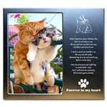 JOEZITON Pet Memorial Personalized 4x6 Picture Frame for Loss of Cats.(C01A)