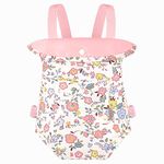 GAGAKU Baby Doll Carrier for Kids Stuffed Animal Carrier Reborn Baby Carrier with Adjustable Straps for American Girl Doll Bitty Baby Doll Accessories - Pink (Flower)