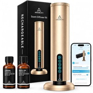 Breeze Waterless Diffuser, Cordless & Rechargeable 2 Fragrance Oil, Gold