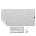 Felt Desk Mat,Non-Slip Mouse Pad, 35.4"x15.7" Office Supplies Desk Protector, Desk Accessories for Home and Office (Light Gray)