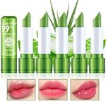 5 Pack Aloe Vera Lipstick,Color Changing Lipstick Long Lasting Magic Mood PH Lipstick for Women,Nutritious Temperature Color Change Changing Tinted Lip Balm Gloss Stain Tint Makeup Lipstick Set