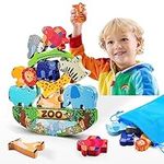 Toys for 2-6 Year Old Boys,Topunny Animal Jigsaw Puzzles for Kids Wooden Balance Game for Kids Montessori Toys for 2 3 Year Old Birthday Gifts for 2 3 4 5 6 Year Old Girls