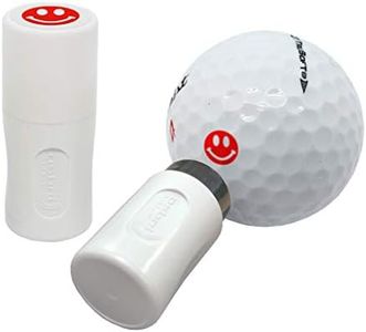 Asbri Golf Smiley Sello de Bola Sonriente, Color Rojo, Unisex