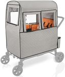 Stroller Winter Cover for Wonderfold W4 Series, Filled with Cotton Fiber for Keep Baby Warm, Windproof Waterproof, Protect from Dust Snow, Humanized Design Stroller Accessory, Grey