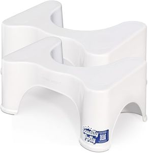 Squatty Potty The Original Bathroom Toilet Stool Height, White, 9 Inch (Pack of 2)