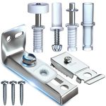 Bi-fold Door Hardware Repair Kit - Closet Door Hardware Set for 24 36 72 inch Track Folding Doors Accordion Pantry Hardware Replacement Parts for Home Include Top & Bottom Pivot, Bracket & Guide Wheel