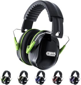 Dr.meter Protectores Auditivos Plegables para Adultos, Procase Casco Antiruido SNR 31dB Banda Ajustable para la Cabeza Plegables Defensores para Campo de Disparo Caza negro+verde