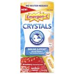 Emergen-C Crystals On-The-Go Immune Support Supplement with Vitamin C, Zinc, B Vitamins & Manganese, Strawberry Flavour, 24 Packets